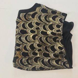 80s Black& Gold styles HI-Lo blouse